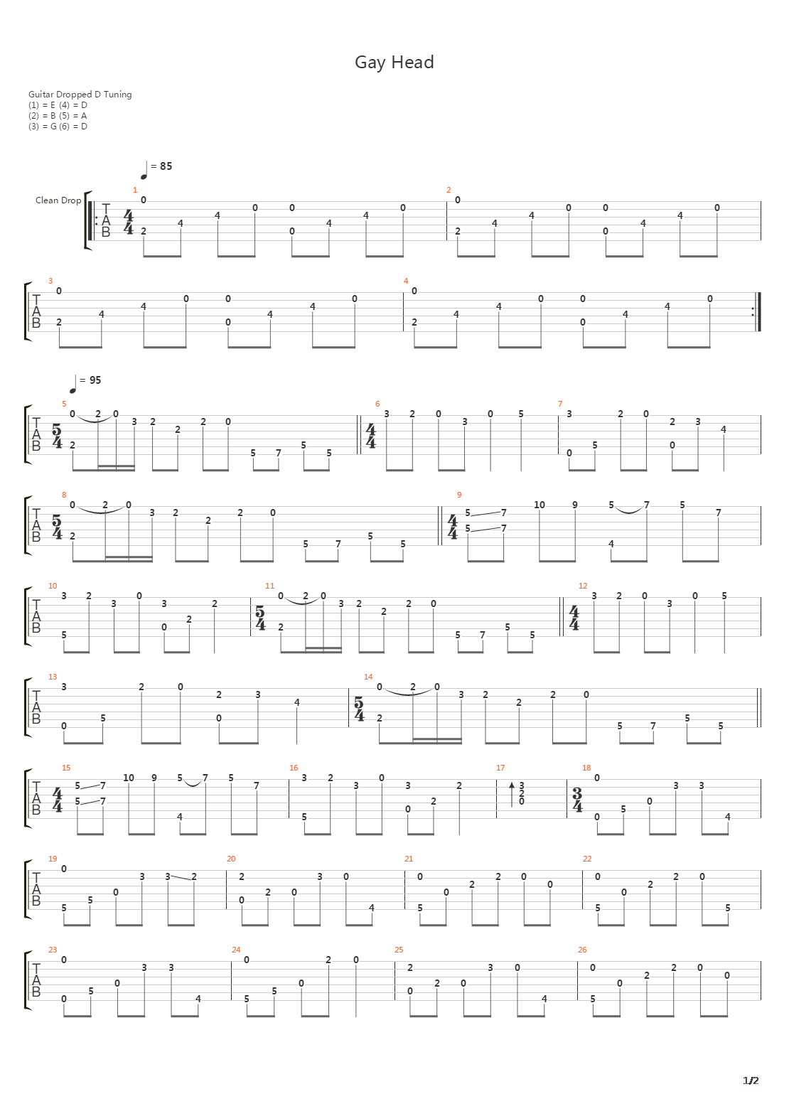 Gay Head吉他谱