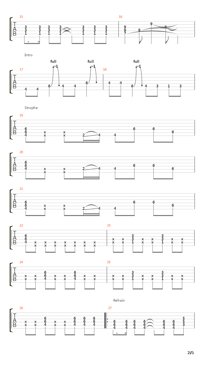 Oase吉他谱