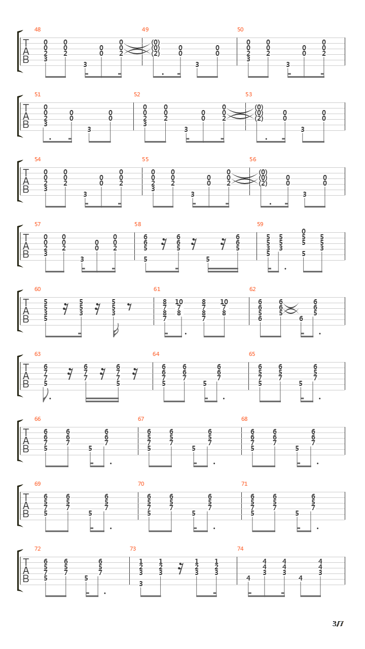 Nacao吉他谱
