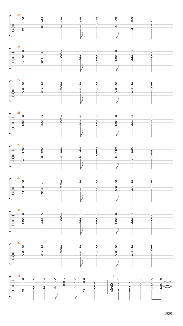 Music吉他谱