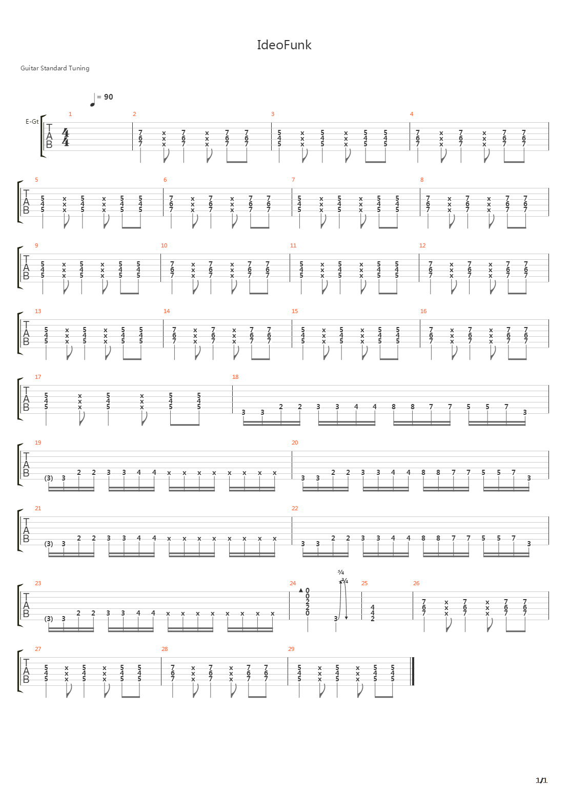 Ideofunk吉他谱