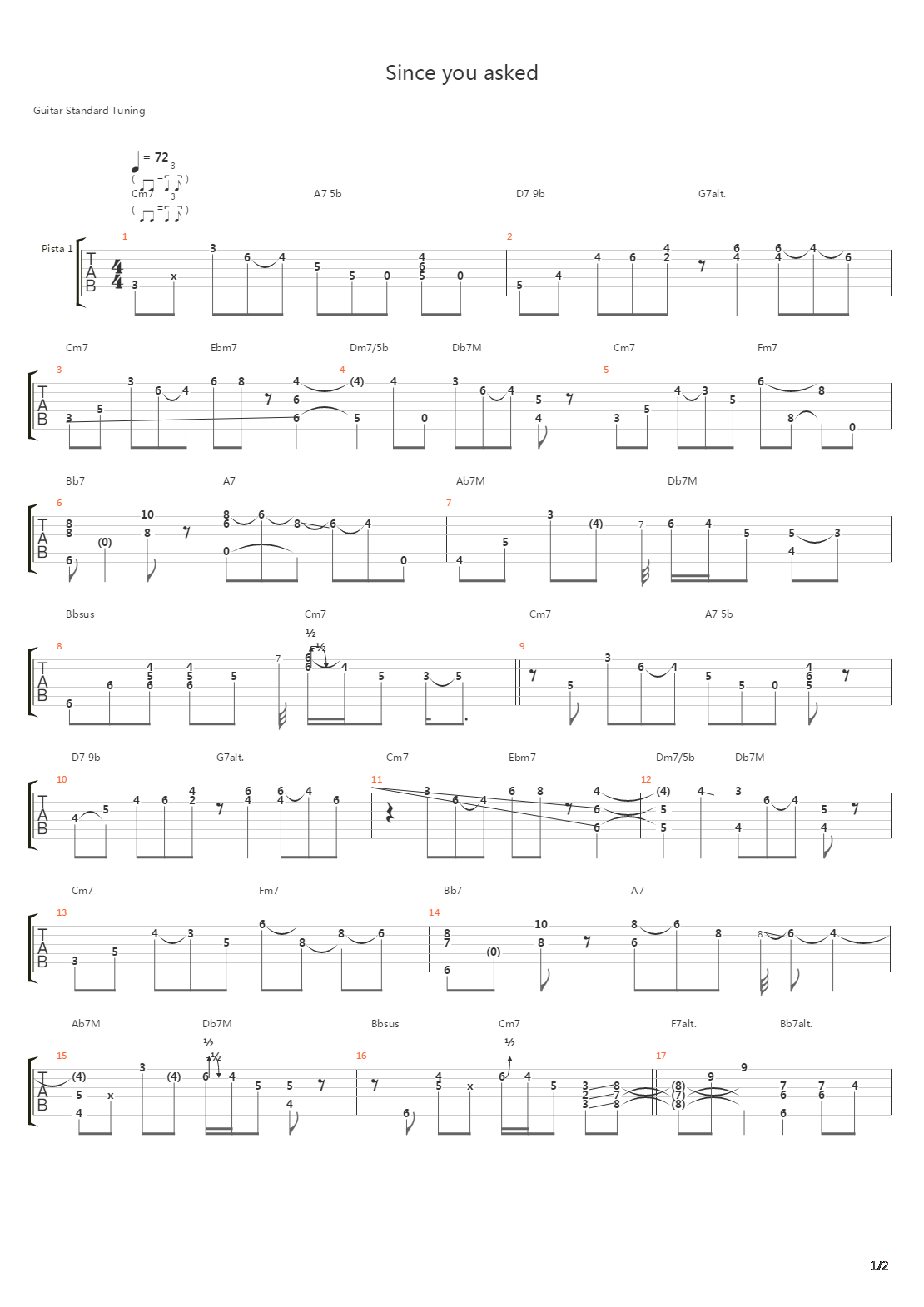 Since You Asked吉他谱
