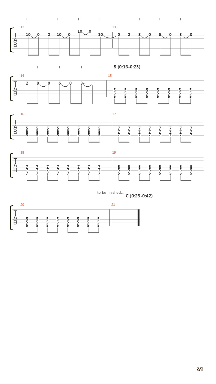 Throne Vertigo吉他谱