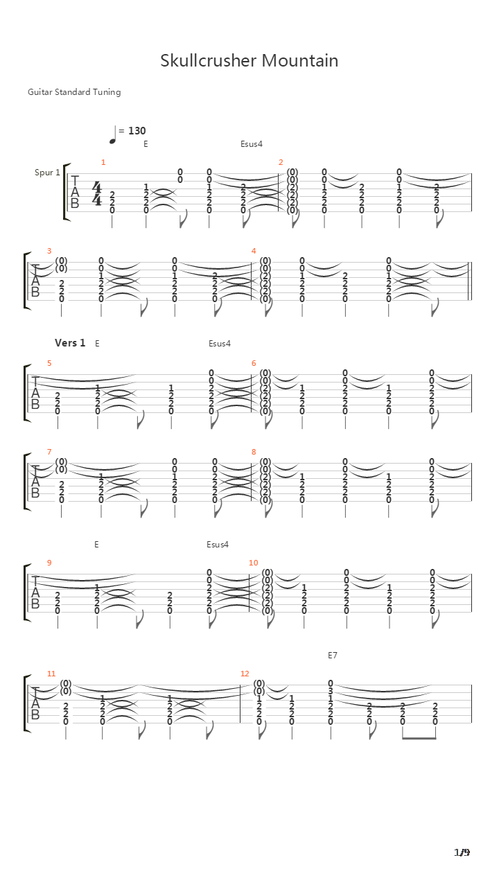 Skullcrusher Mountain Live吉他谱