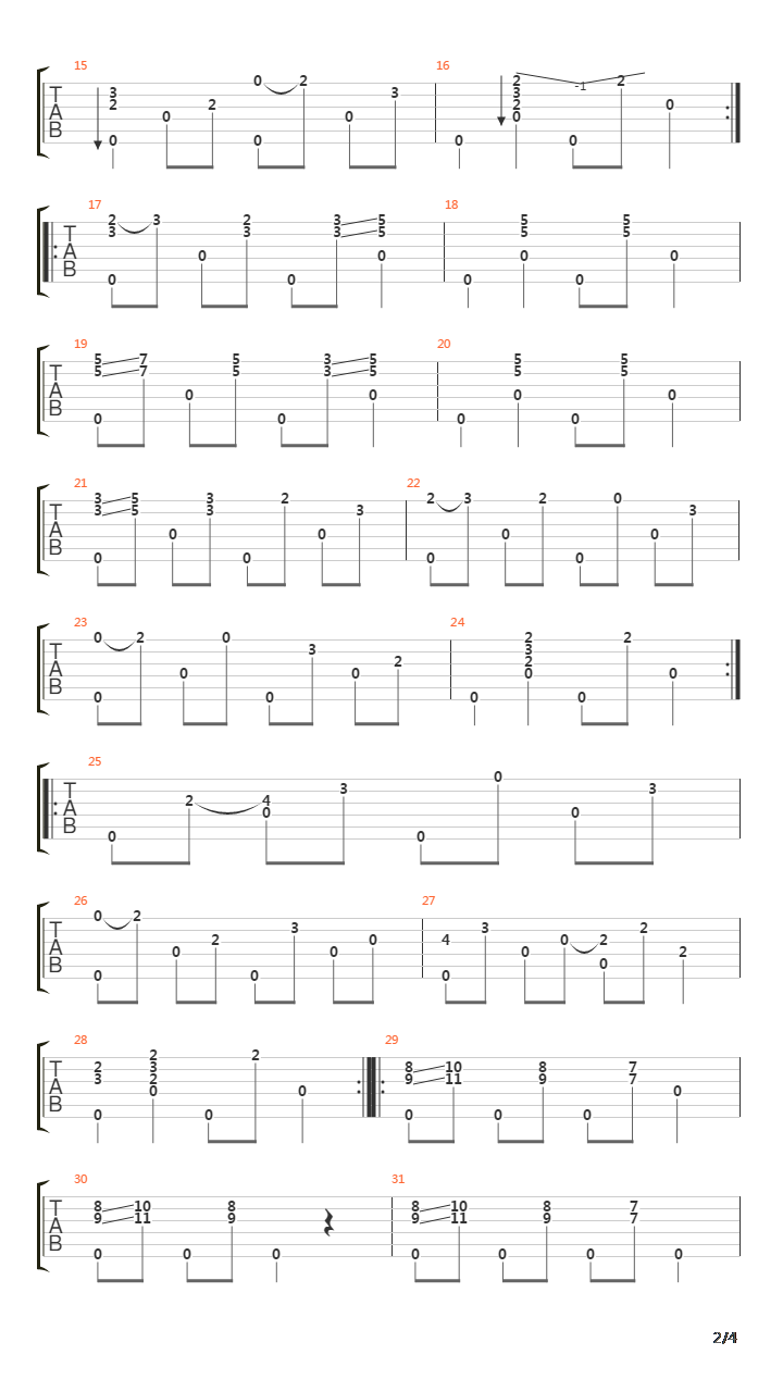 journey吉他谱图片