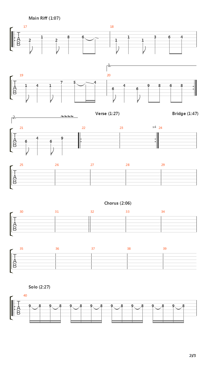 Constant Headache吉他谱