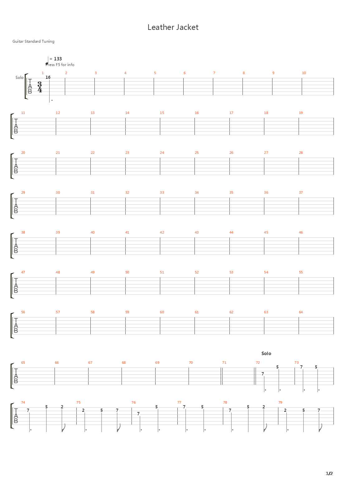 Leather Jacket吉他谱