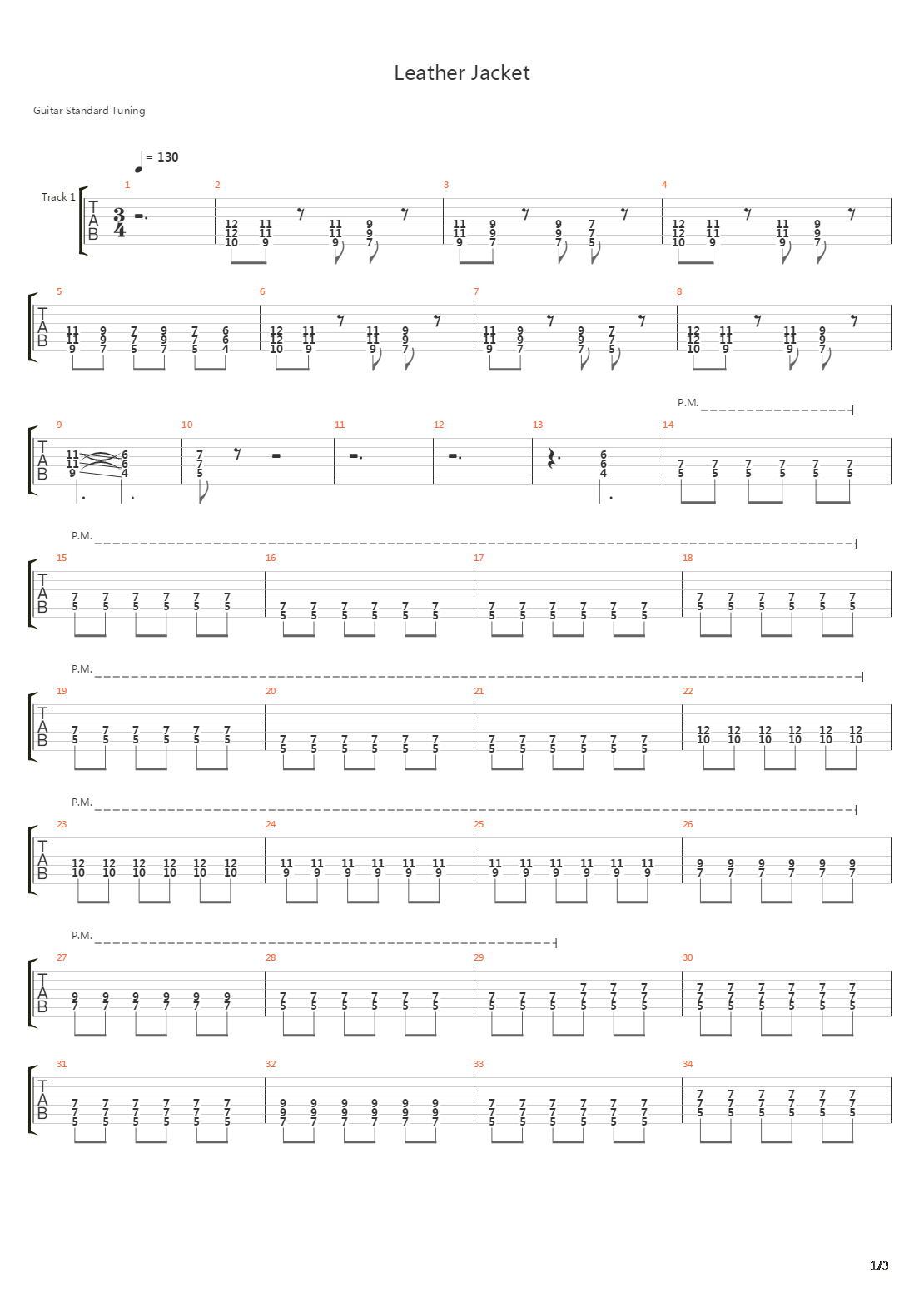Leather Jacket吉他谱