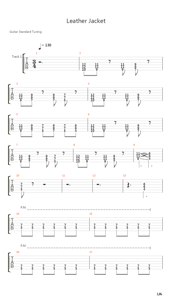 Leather Jacket吉他谱