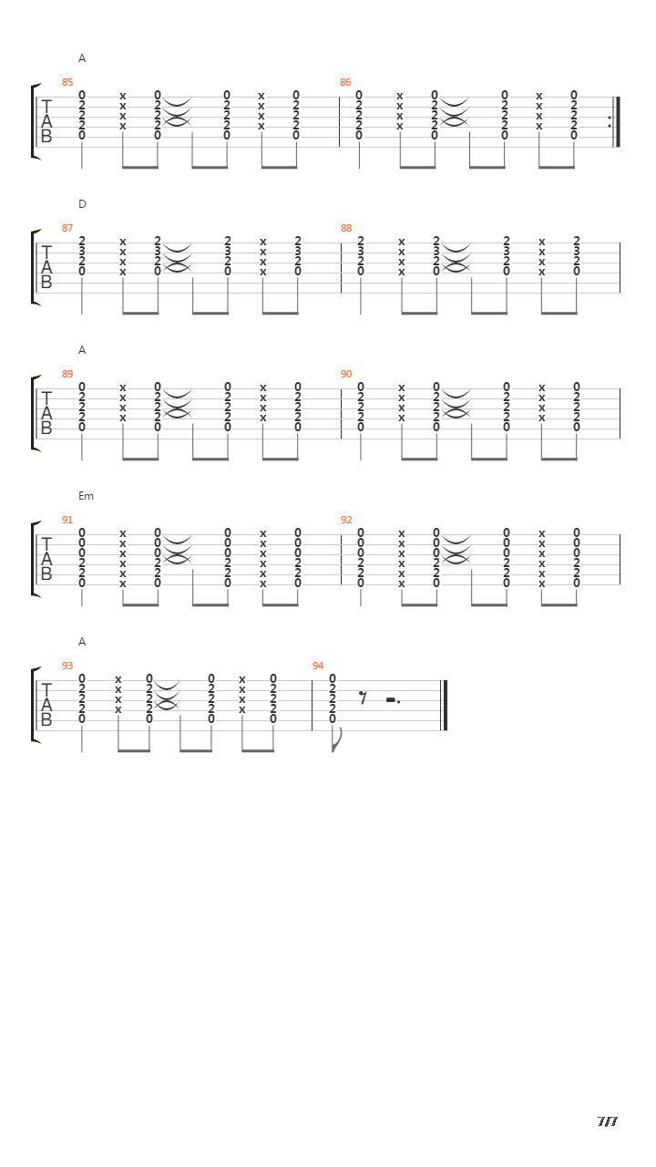 A Ira吉他谱