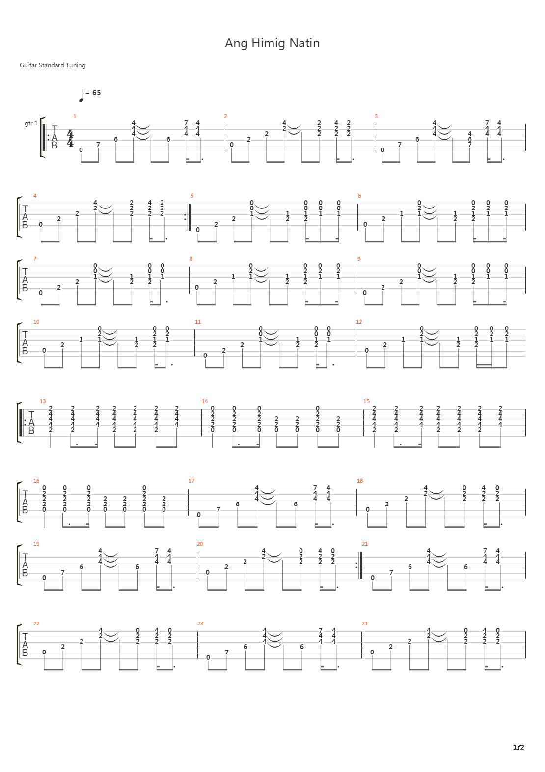 Ang Himig Natin吉他谱