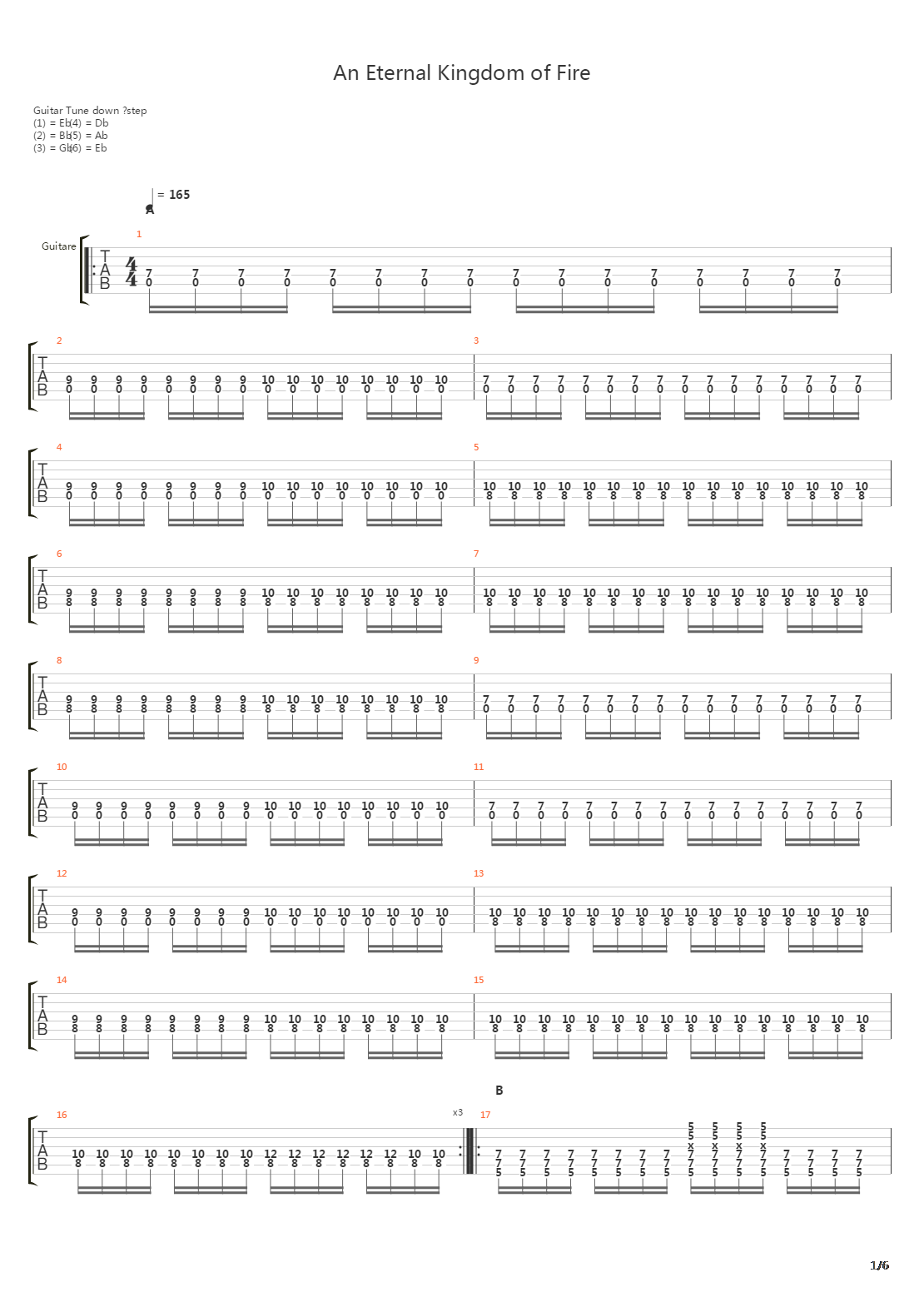 An Eternal Kingdom Of Fire吉他谱