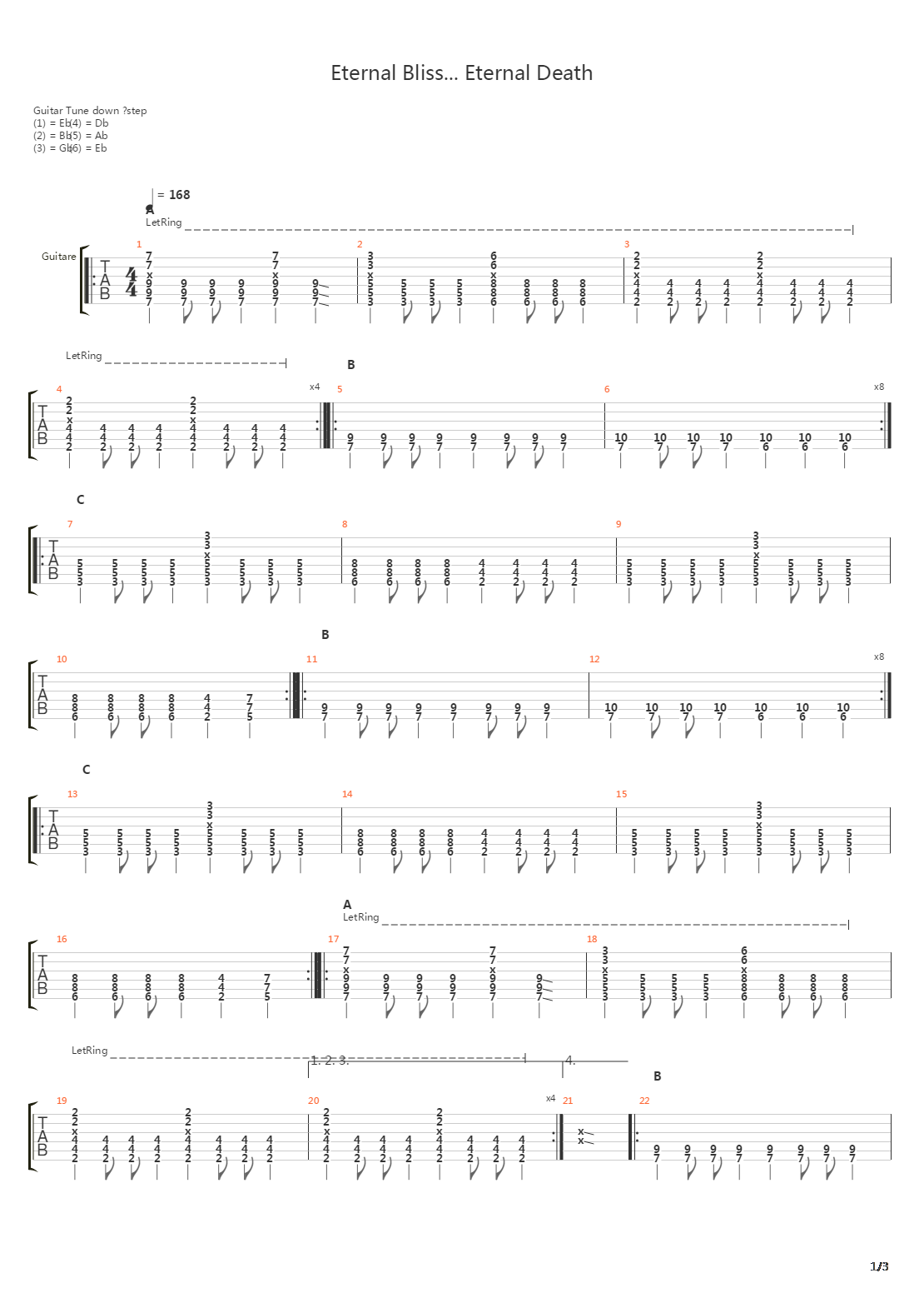 Eternal Bliss Eternal Death吉他谱