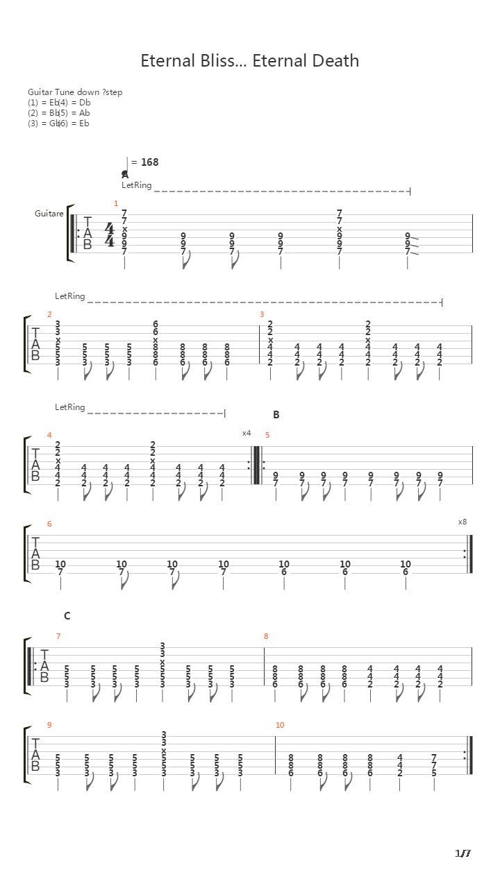 Eternal Bliss Eternal Death吉他谱