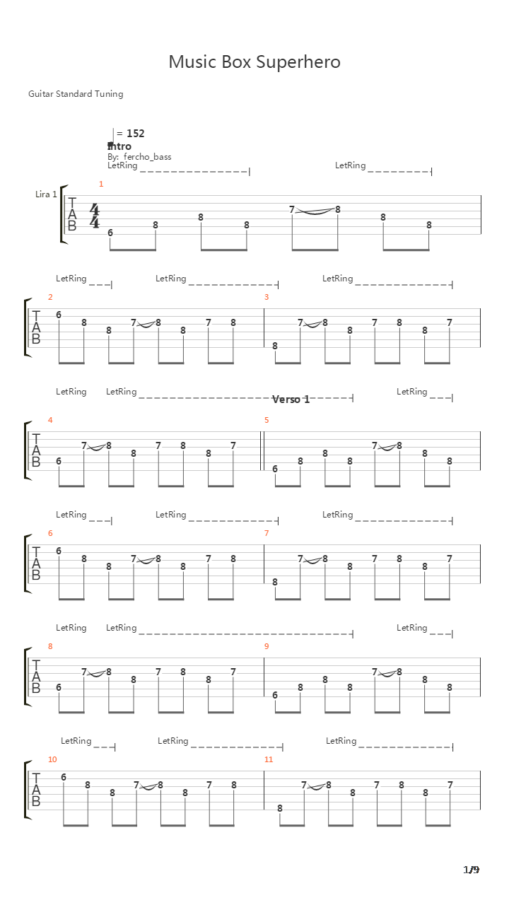 Music Box Superhero吉他谱