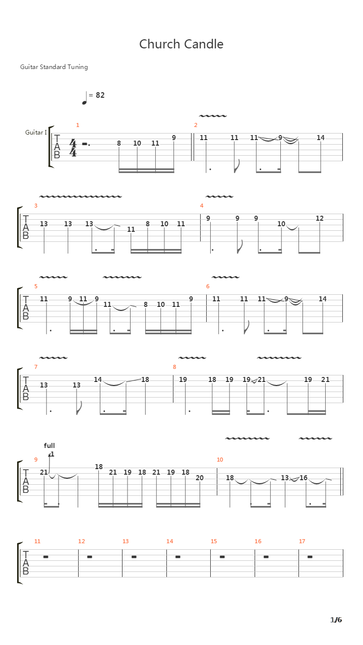 Church Candle吉他谱