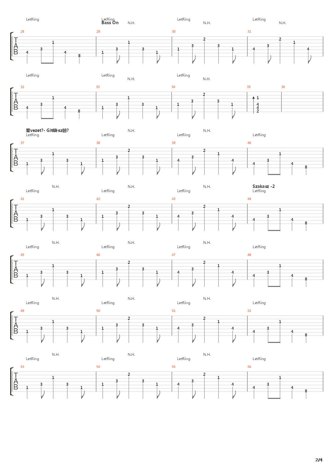 Valami Vget Rt Andante Vers吉他谱