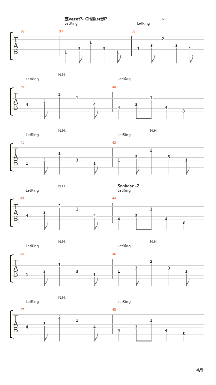 Valami Vget Rt Andante Vers吉他谱