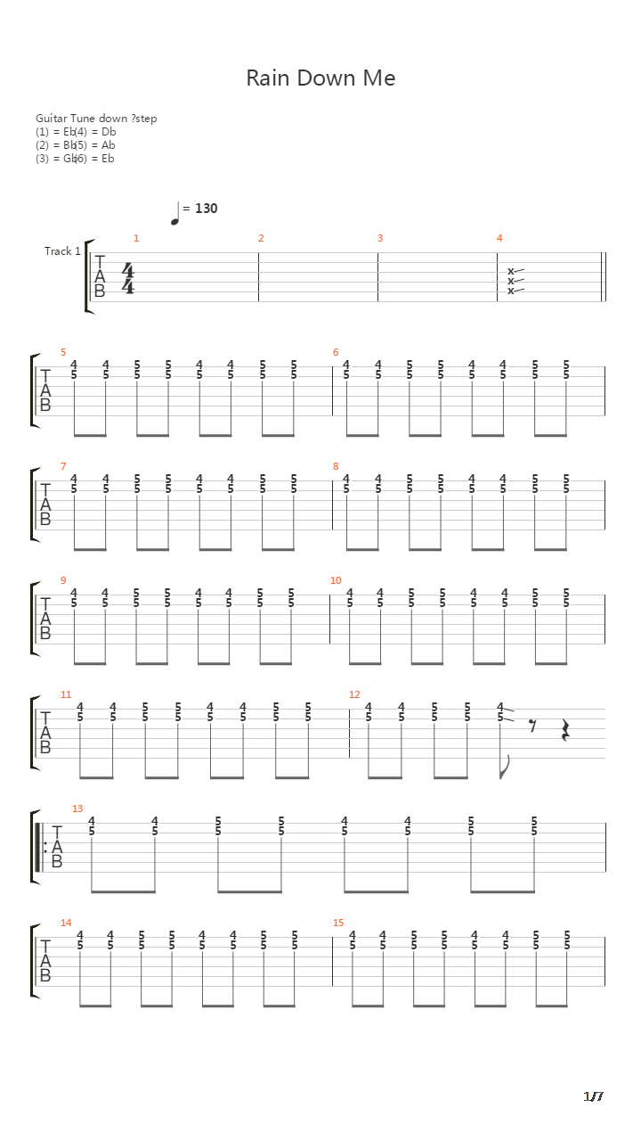 Rain Down On Me吉他谱