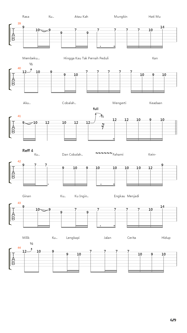 Pujaan Hati吉他谱