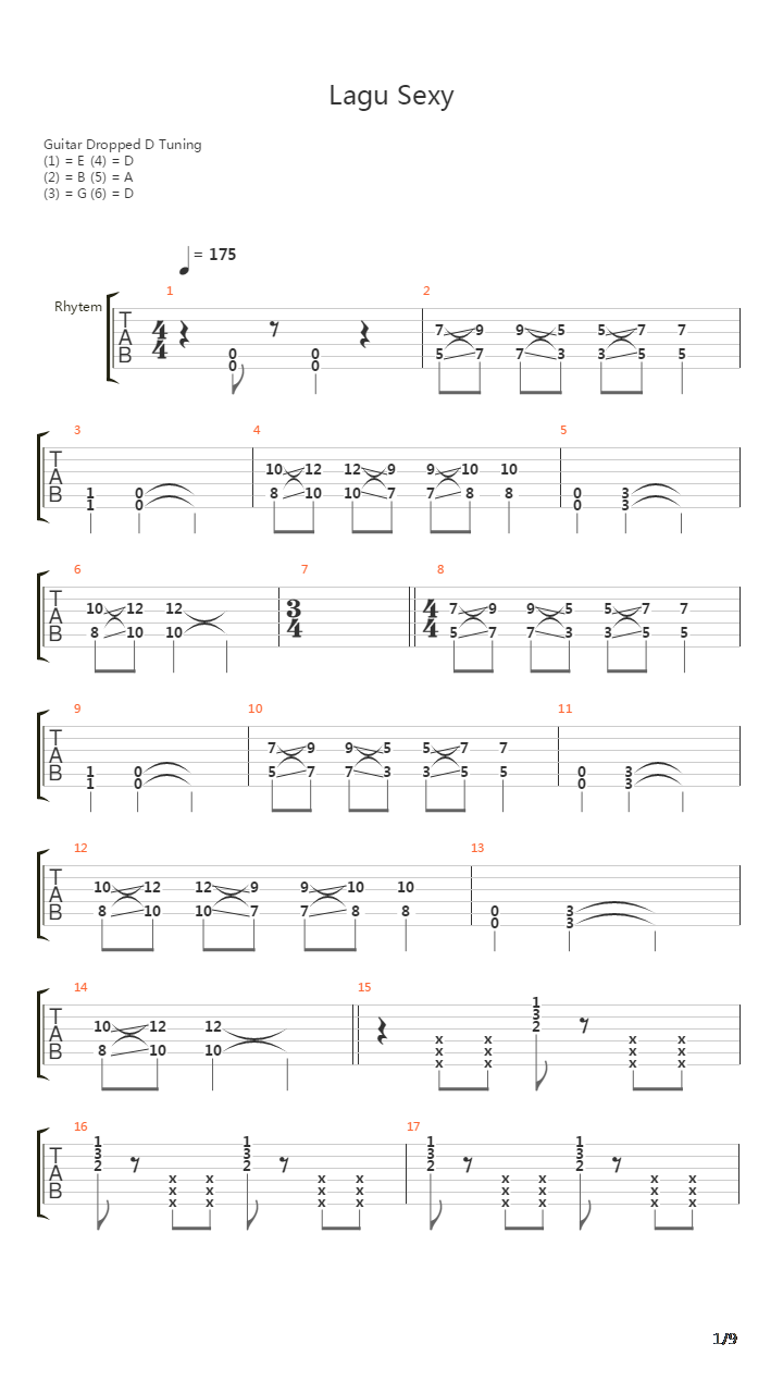 Lagu Sexy吉他谱