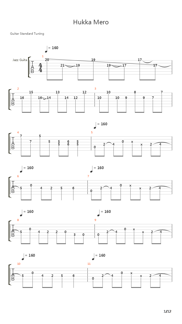 Hukka Mero吉他谱