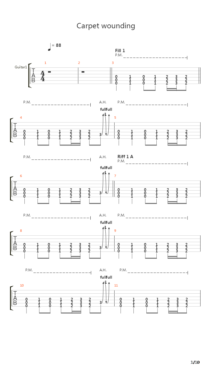 Carpet Wounding吉他谱