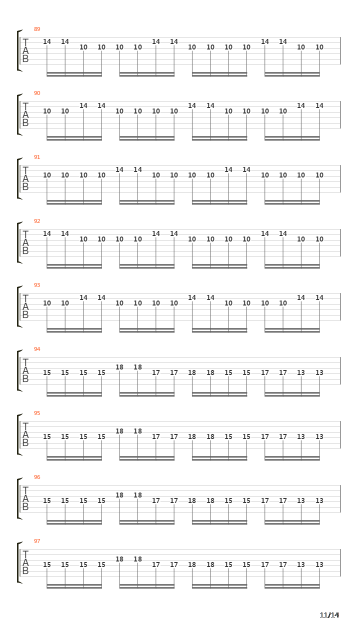 Testarossa Autodrive吉他谱