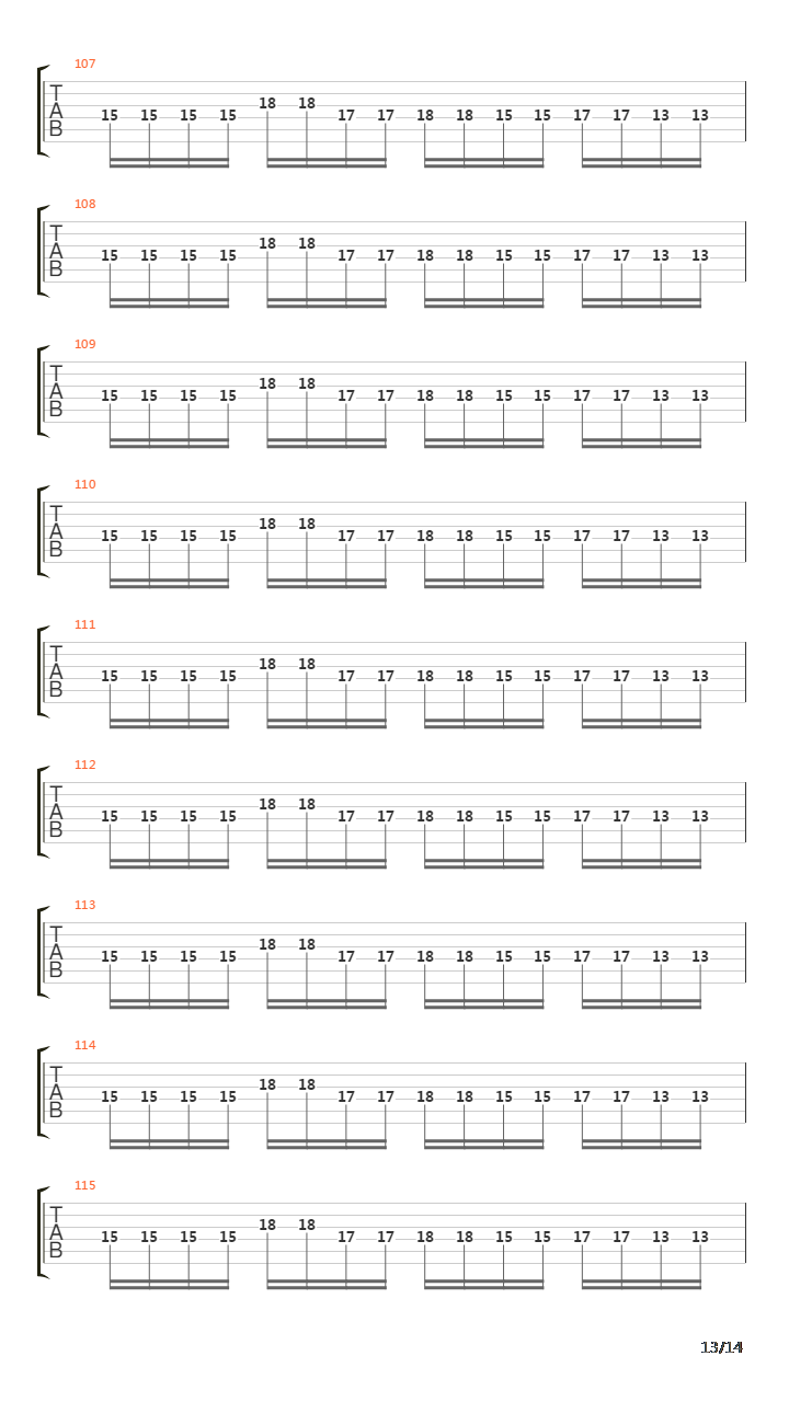 Testarossa Autodrive吉他谱