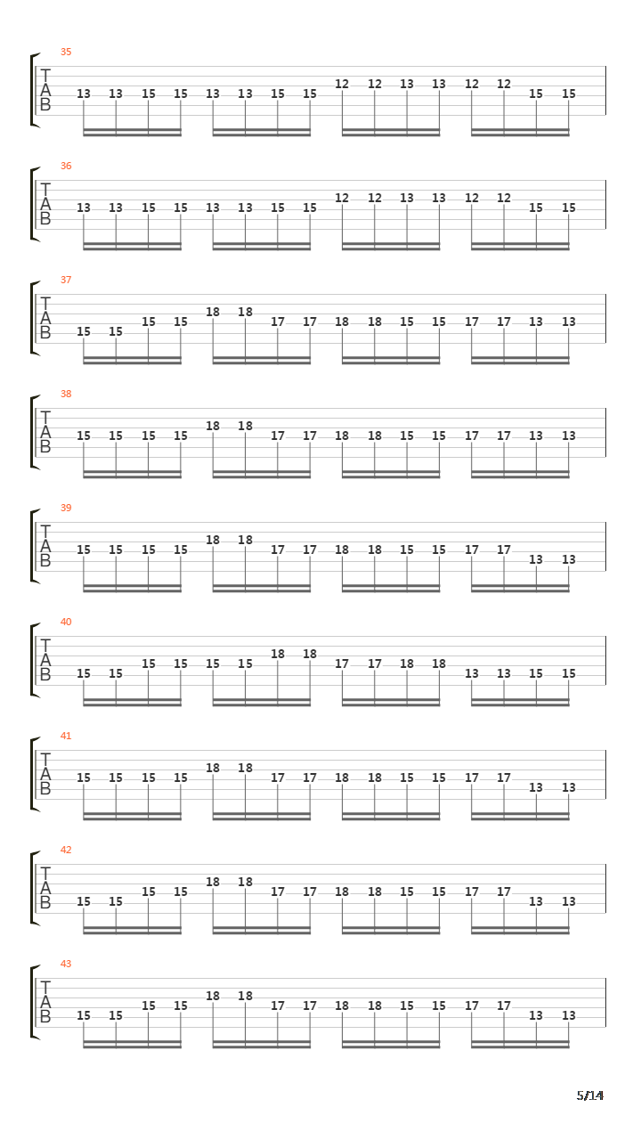 Testarossa Autodrive吉他谱