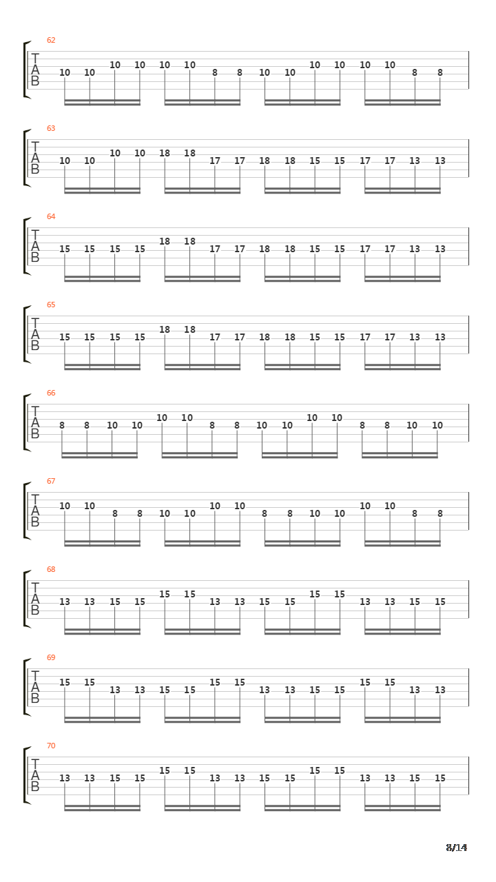 Testarossa Autodrive吉他谱