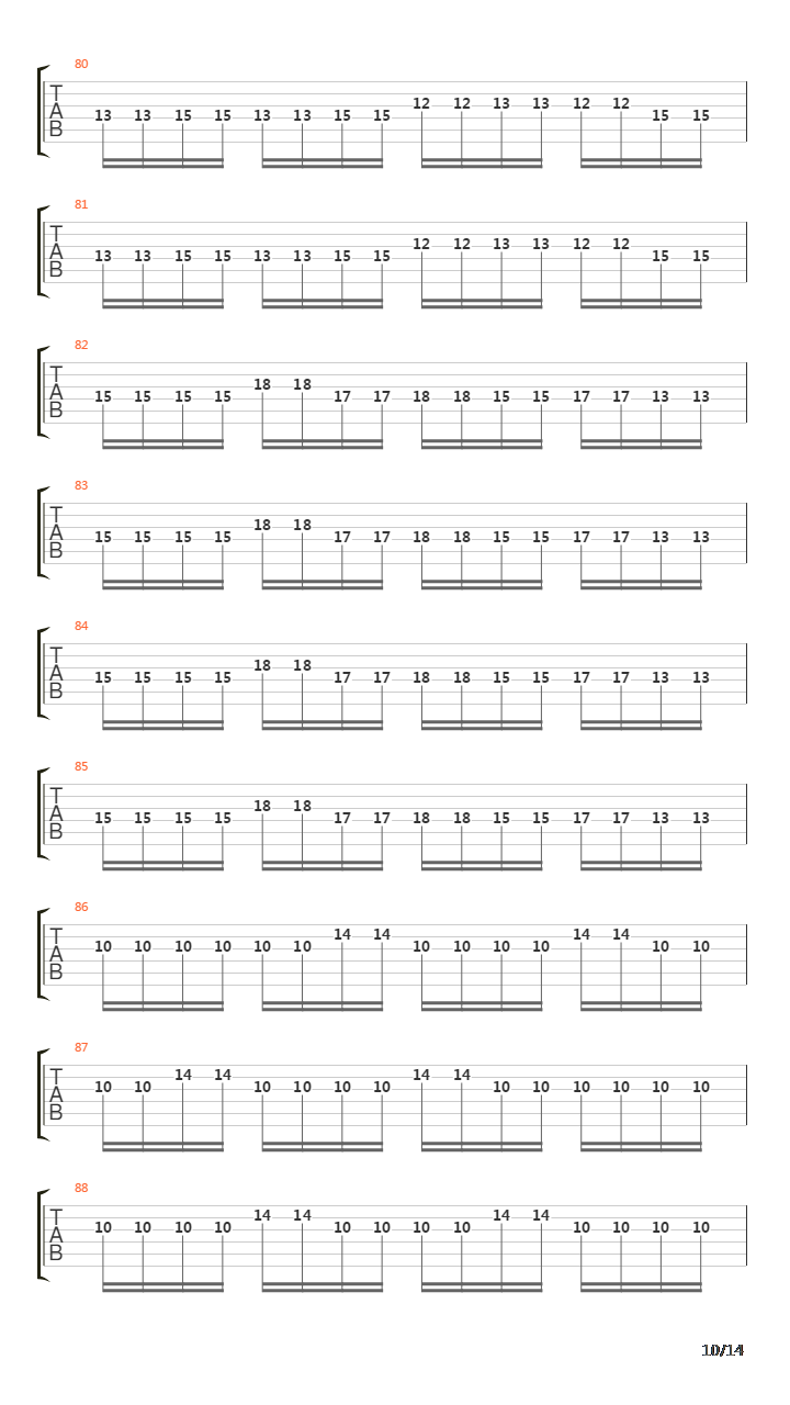 Testarossa Autodrive吉他谱