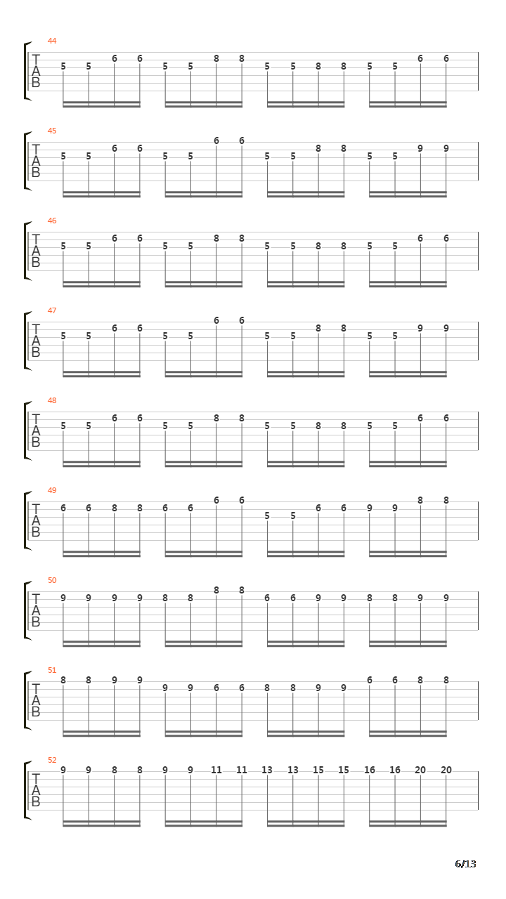 Testarossa Nightdrive吉他谱