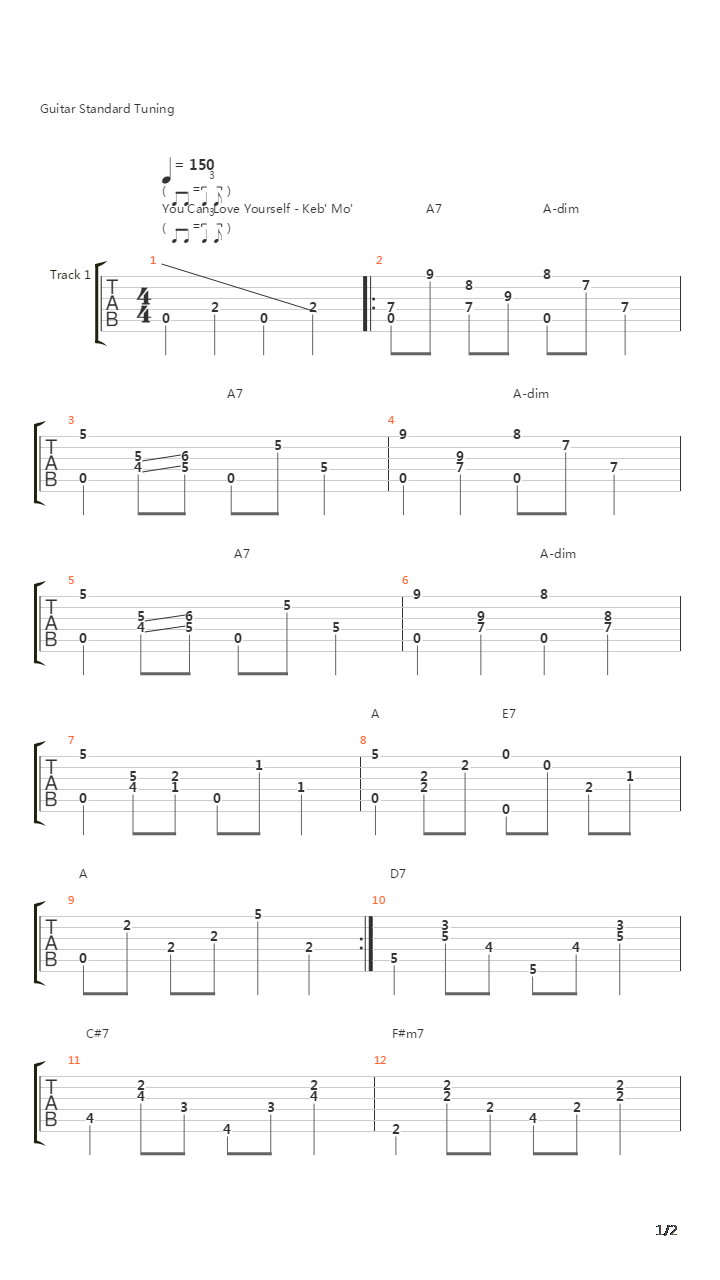 相關吉他譜 吉他譜信息 歌曲 標題:you can love yourself 節拍: =