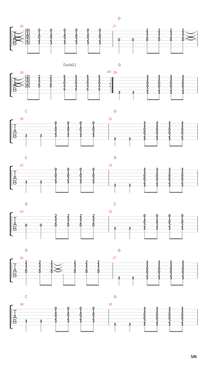 La Jalousie吉他谱