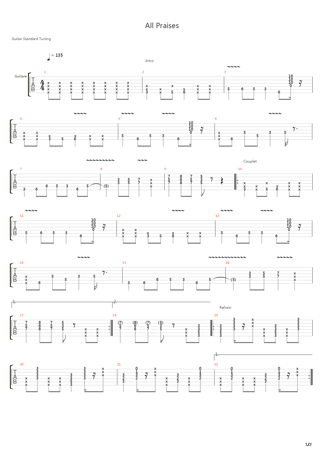 All Praises吉他谱