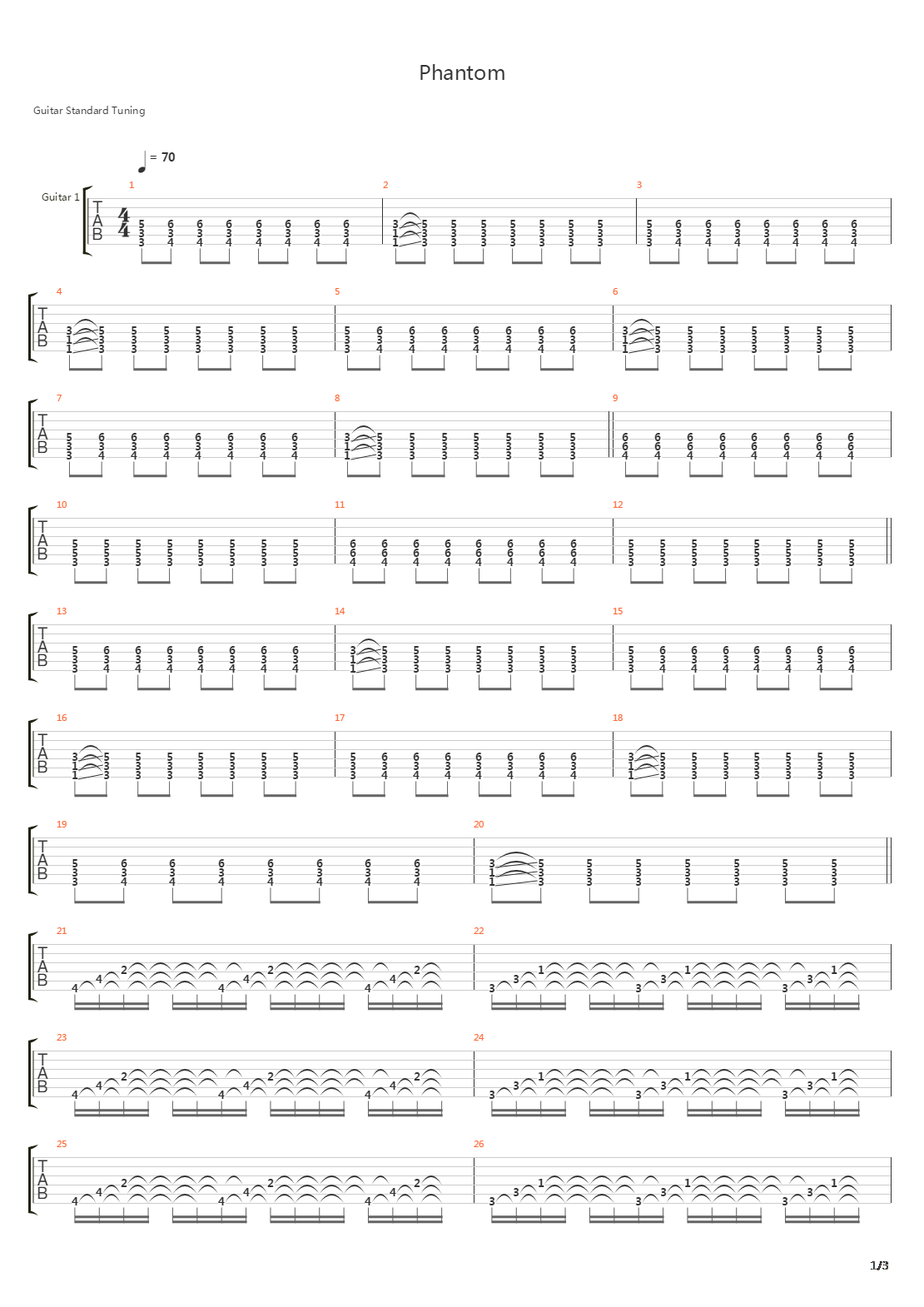 Phantom吉他谱