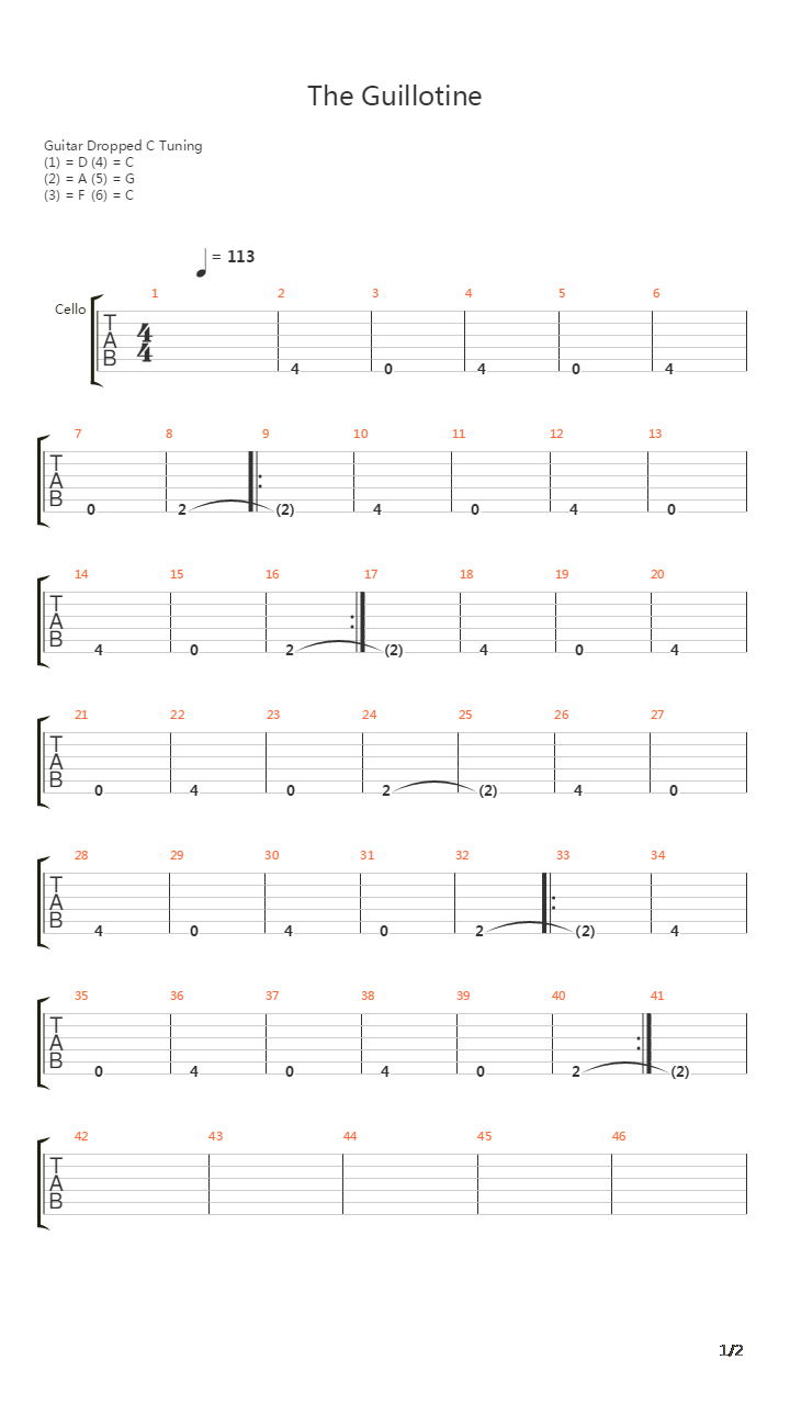 Guillotine吉他谱