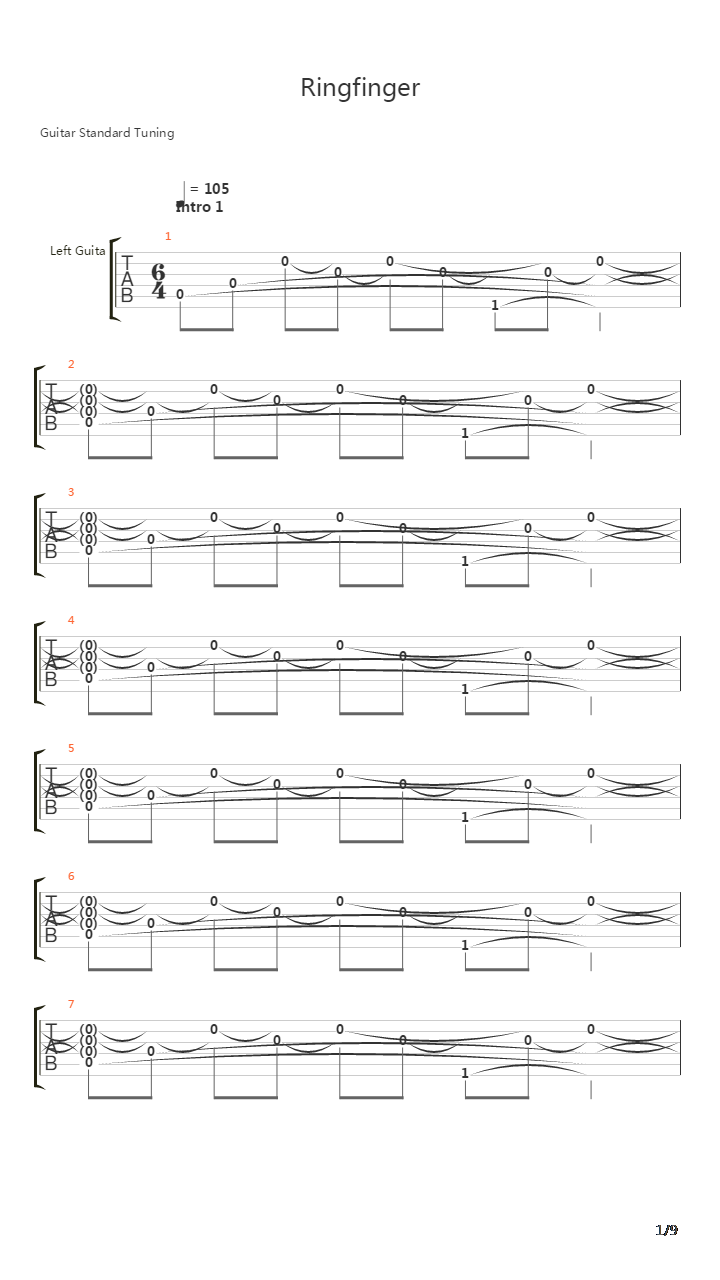 Ringfinger吉他谱