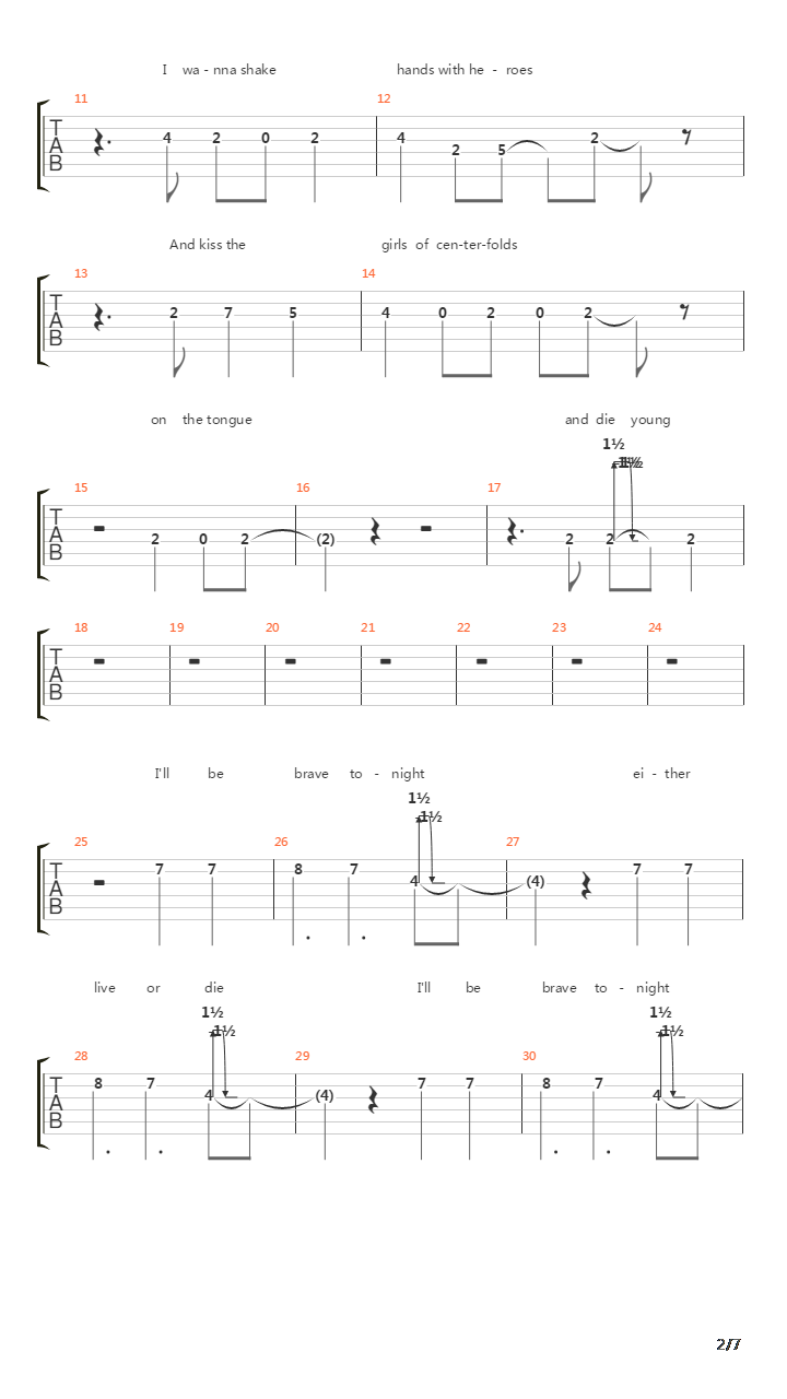 Kennedy吉他谱