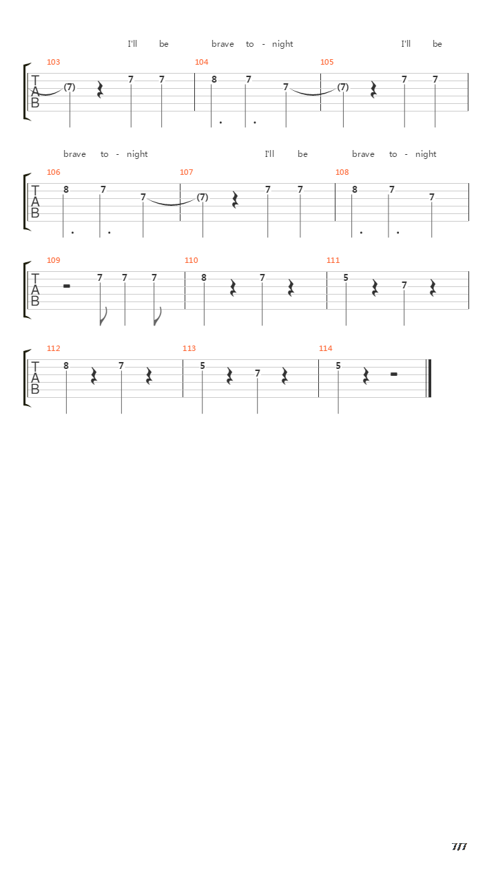 Kennedy吉他谱