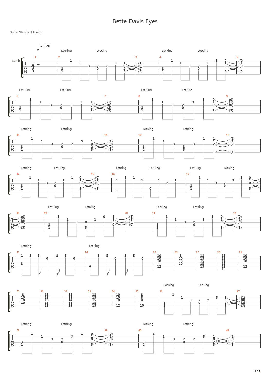 Bette Davis Eyes吉他谱
