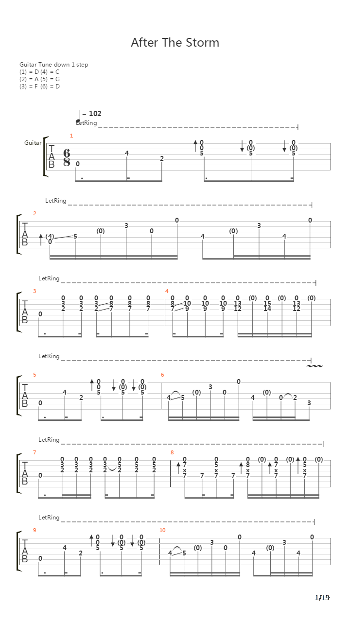 After The Storm吉他谱