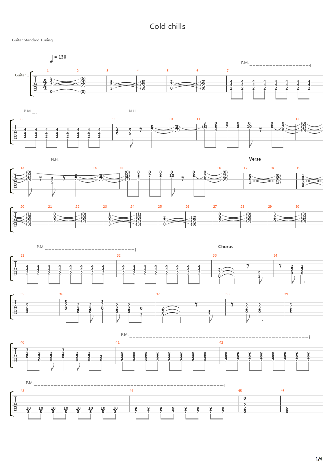 Cold Chills吉他谱