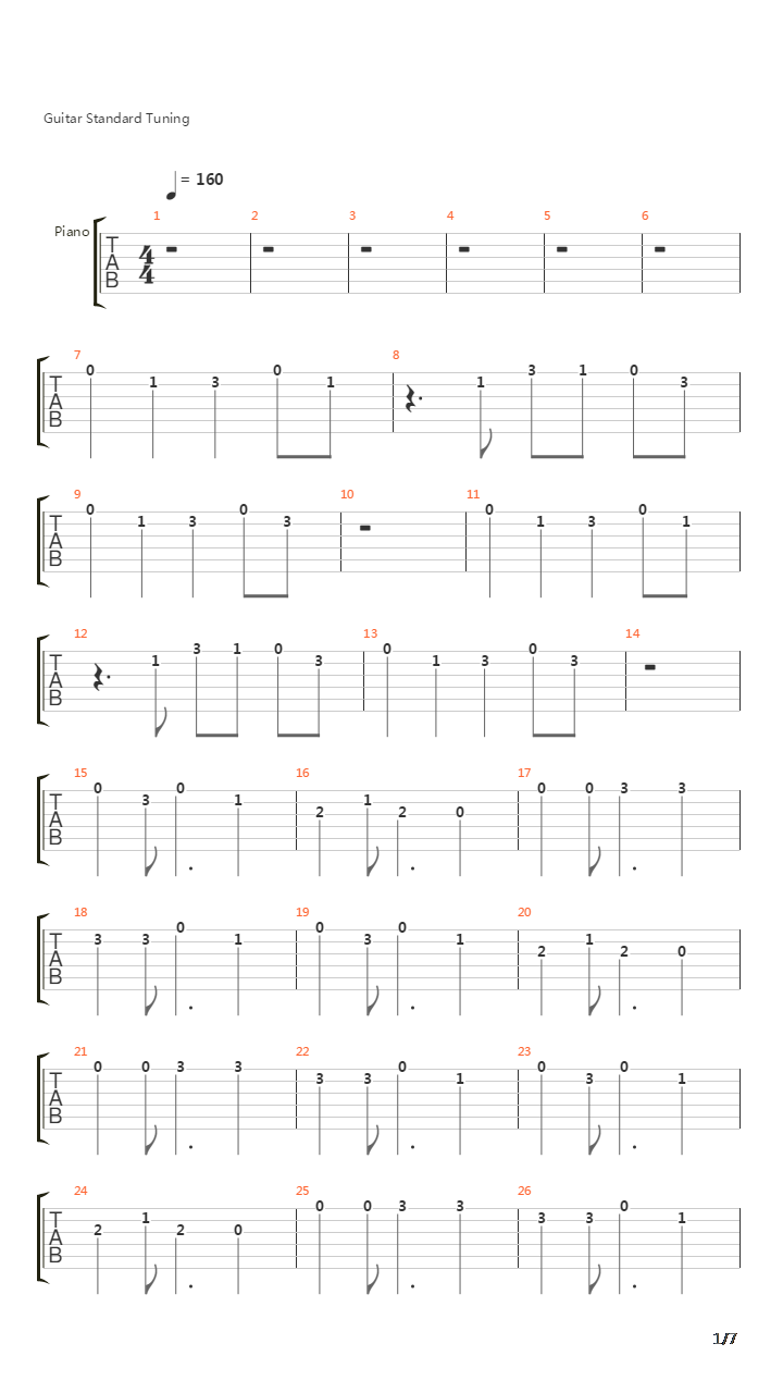 Wavin Flag吉他谱