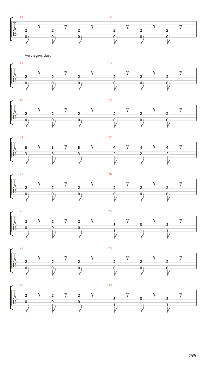 Nur Mal Angenommen吉他谱