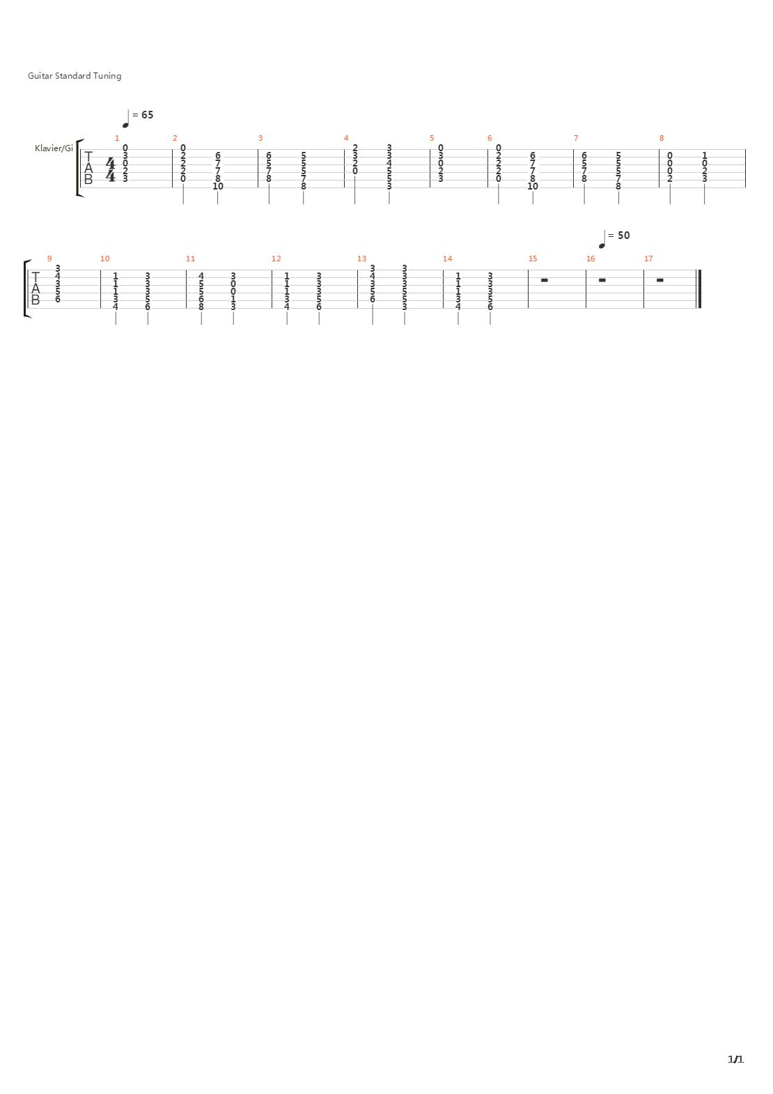 Werbung吉他谱