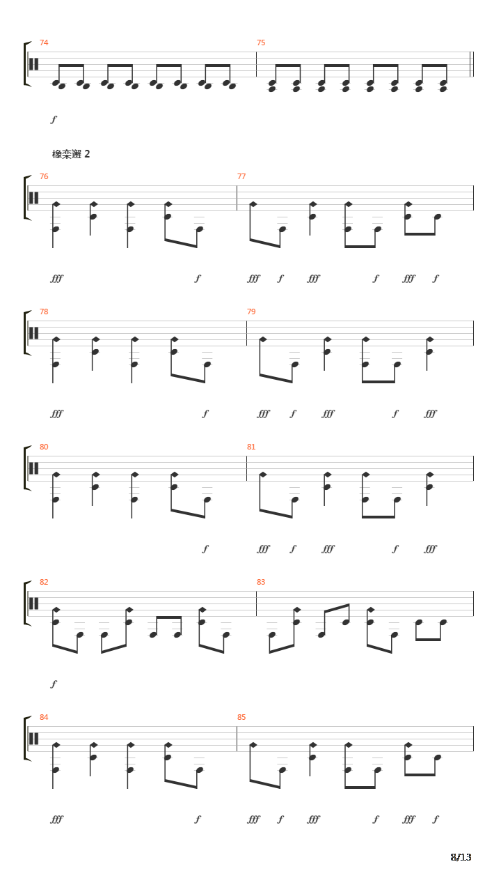 200 Udarov V Minutu吉他谱
