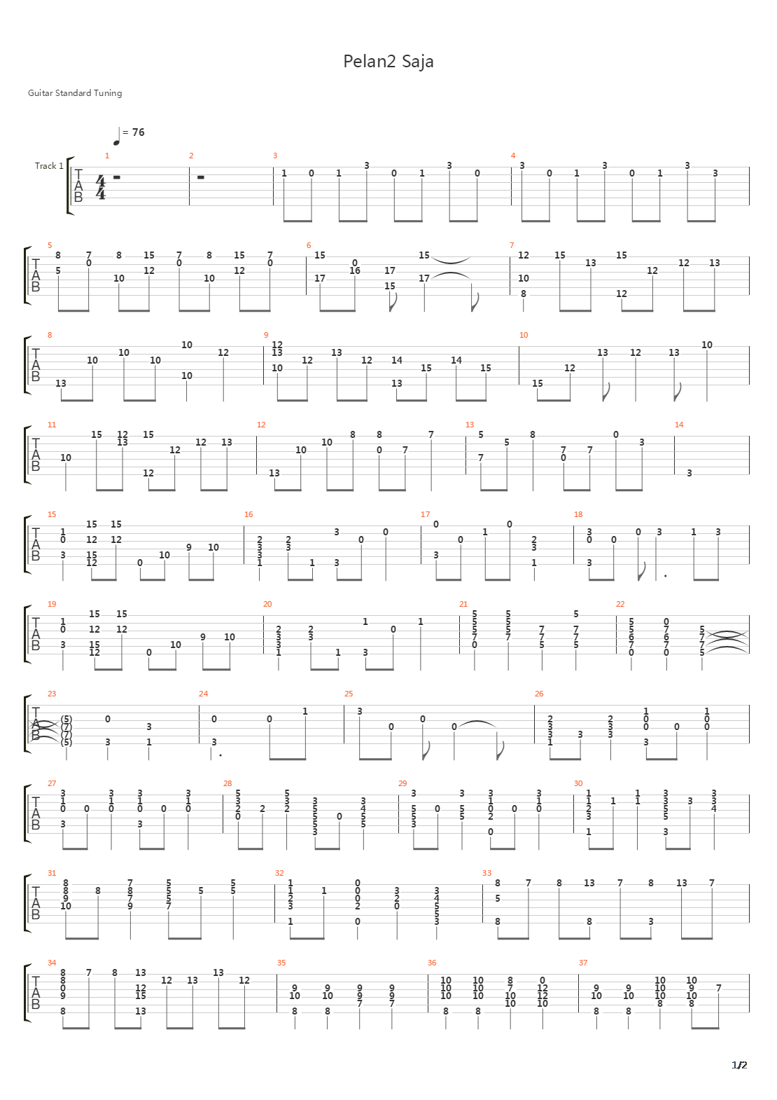Pelan Pelan Saja吉他谱