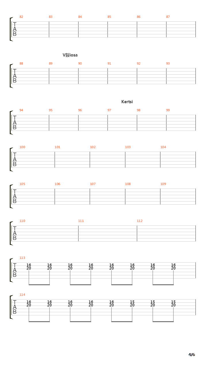 Hulluutta Ja Humalaa吉他谱